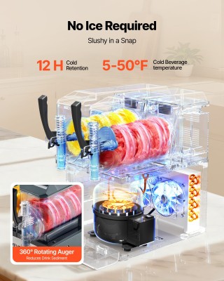 VEVOR Διπλή Συσκευή Γρανίτας 4L Χωρίς Πάγο με Αυτόματο Καθαρισμό CG... VEVOR Διπλή Συσκευή Γρανίτας 4L Χωρίς Πάγο με Αυτόματο Καθαρισμό CG...