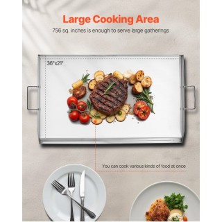 VEVOR Επίπεδη Πλάκα Ψησίματος Ανοξείδωτη 36x22 για BBQ DCJPBXG3622I... VEVOR Επίπεδη Πλάκα Ψησίματος Ανοξείδωτη 36x22 για BBQ DCJPBXG3622I...