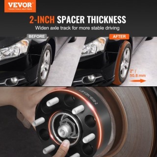 VEVOR Αποστάτες Τροχών 6x5.3 6 Λουγ 4 Τεμ Μαύρο LSSFLP2YC6X5CPXDCV0 VEVOR Αποστάτες Τροχών 6x5.3 6 Λουγ 4 Τεμ Μαύρο LSSFLP2YC6X5CPXDCV0