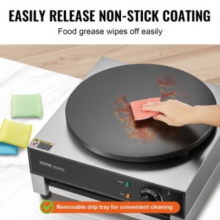 VEVOR  16 Ηλεκτρική Κρεπιέρα Επαγγελματική 1700W Αντικολλητική SYJB...