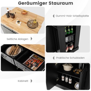 Costway Μαύρο Κουζινόσπιτο με Εκτεινόμενη Επιφάνεια από Καουτσουκό... Costway Μαύρο Κουζινόσπιτο με Εκτεινόμενη Επιφάνεια από Καουτσουκό...