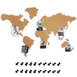 BAKAJI Αυτοκόλλητος Πίνακας Ανακοινώσεων από Φελλό σε Σχήμα Παγκόσ... BAKAJI Αυτοκόλλητος Πίνακας Ανακοινώσεων από Φελλό σε Σχήμα Παγκόσ...