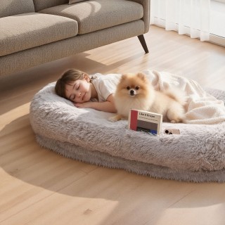 VEVOR Ορθοπεδικό Κρεβάτι Ανθρώπου 1320x860x240mm με Μνήμη Αφρού, Γκ...