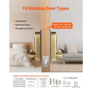 VEVOR Μηχανική Κλειδαριά Πόρτας Χωρίς Κλειδί, 14 Κλειδιών, Αδιάβροχ... VEVOR Μηχανική Κλειδαριά Πόρτας Χωρίς Κλειδί, 14 Κλειδιών, Αδιάβροχ...