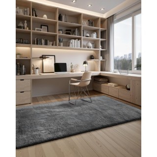 VEVOR Μαλακό Χαλί 1.52 x 2.44 μ, Αντιολισθητικό Σκούρο Γκρι JXZXDTS...