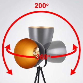 BAKAJI  Λάμπα Δαπέδου Σχεδιασμός Μοντέρνος Βιομηχανικός Μέταλλο Φως...