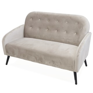 Galileo Διθέσιος καναπές σε απόχρωση ταουπέ από ύφασμα με εφέ βελού...