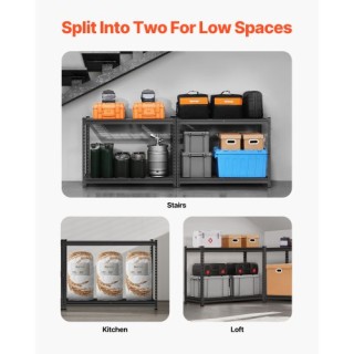 VEVOR Ράφια Αποθήκευσης 4 Επιπέδων Ρυθμιζόμενη Βαρέως Τύπου Μονάδα ... VEVOR Ράφια Αποθήκευσης 4 Επιπέδων Ρυθμιζόμενη Βαρέως Τύπου Μονάδα ...