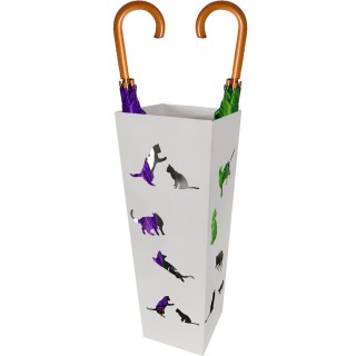 BAKAJI  Λευκή Ομπρελοθήκη για Είσοδο Σχεδιασμός Γάτες Ομπρελοθήκη 1...