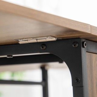 Πτυσσόμενο τραπέζι HOMCOM με 6 ρόδες και ράφι βιομηχανικού στυλ σε ... Πτυσσόμενο τραπέζι HOMCOM με 6 ρόδες και ράφι βιομηχανικού στυλ σε ...