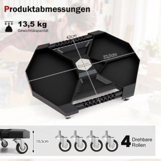 Costway Φορητό Ρολλοειδές Πολυεργαλείο με 4 Περιστρεφόμενους Τροχού...