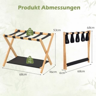 Costway Σετ 2 Πτυσσόμενες Βάσεις Αποσκευών με Ιμάντες Νάιλον και Ρά... Costway Σετ 2 Πτυσσόμενες Βάσεις Αποσκευών με Ιμάντες Νάιλον και Ρά...