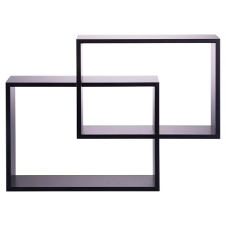 Galileo Σετ 2 μεγάλων ξύλινων κυβικών ραφιών τοίχου από ξύλο πεύκου...