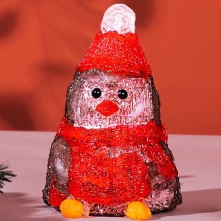 BAKAJI  Πιγκουίνος Ακρυλικό Σχήμα Χριστουγεννιάτικο Στολίδι LED Φωτ...