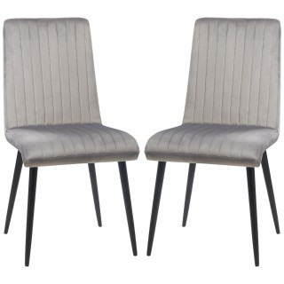 HOMCOM Σετ 2 καρέκλες κουζίνας με επένδυση και εξοικονόμηση χώρου μ...