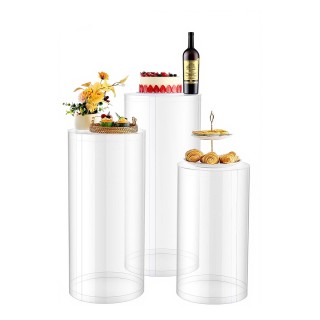 VEVOR Σετ 3 Διάφανων Κυλινδρικών Βάσεων 60/75/90cm για Γάμο & Εκδηλ...