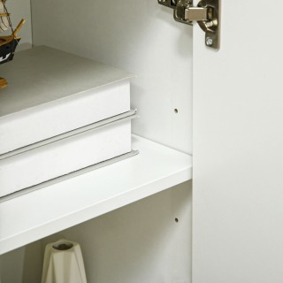 HOMCOM Μοντέρνα Κρεντέντζα Λευκή 90x32x80 εκ. 838-182WT