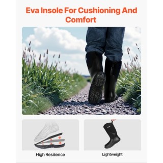 VEVOR Ανδρικές Προστατευτικές Μπότες Εργασίας Νεοπρένιο Καουτσούκ Μ...