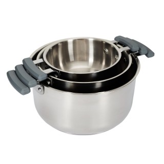 Σετ Κατσαρολών All-in-One X3 Easy Storage 17/21/25cm - Inox KC5228 ...
