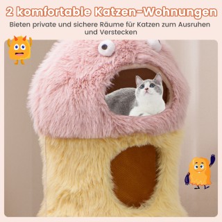 Costway  Παιχνιδιάρικο Δέντρο Γάτας με Άνετες Κατοικίες και Φυσικές...