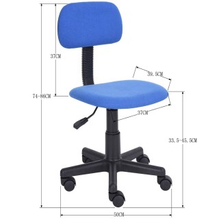 BAKAJI  Καρέκλα Πολυθρόνα Εργασίας με 5 ρόδες Γραφείου Δωμάτιο Παιδ...