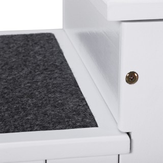 PawHut 3-Step Dog Ladder με αντιολισθητικό χαλάκι και εσωτερικό χώρ...