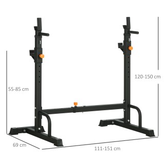 HOMCOM Barbell Rack με στηρίγματα για Dip Station και Push Up από α... HOMCOM Barbell Rack με στηρίγματα για Dip Station και Push Up από α...