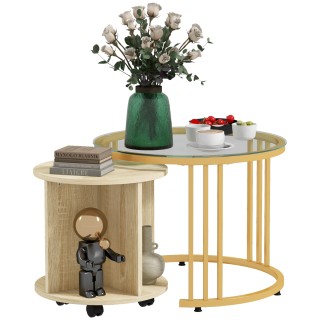 Σετ Στρογγυλά Nesting Τραπεζάκια Σαλονιού 60 x 47 cm 2 τμχ HOMCOM 8... Σετ Στρογγυλά Nesting Τραπεζάκια Σαλονιού 60 x 47 cm 2 τμχ HOMCOM 8...