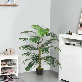 Outsunny φοίνικα σε διακοσμητικό πλαστικό με 20 φύλλα και βάζο Ύψος...