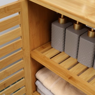 kleankin Μοντέρνο Ντουλάπι Μπάνιου 2 Πόρτων με 2 Αεριζόμενα Ράφια Μ... kleankin Μοντέρνο Ντουλάπι Μπάνιου 2 Πόρτων με 2 Αεριζόμενα Ράφια Μ...