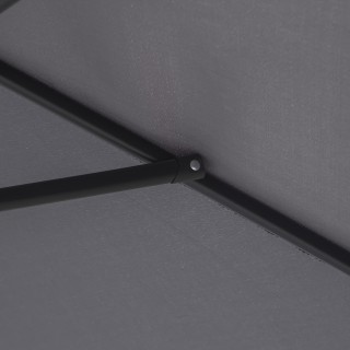 Outsunny Tiltable Garden Parasol, Άνοιγμα μανιβέλας, Φ2,7x2,35m Γκρ...