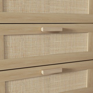 HOMCOM Συρταριέρα με 6 συρτάρια σε ξύλο και μπαστούνι σε στυλ Boho ...