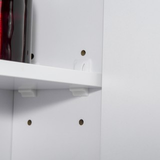 kleankin Ντουλάπα καθρέφτη μπάνιου με 3 ντουλάπια, 3 ράφια και φως ... kleankin Ντουλάπα καθρέφτη μπάνιου με 3 ντουλάπια, 3 ράφια και φως ...