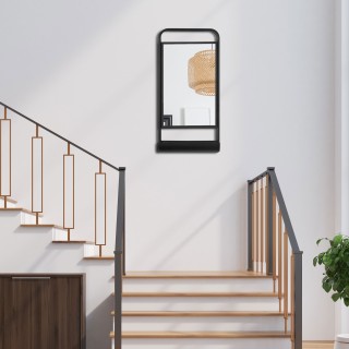 Καθρέφτης τοίχου HOMCOM με κάτω ράφι και μεταλλική κατασκευή, 36,2x... Καθρέφτης τοίχου HOMCOM με κάτω ράφι και μεταλλική κατασκευή, 36,2x...