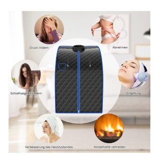 Φορητή Αναδιπλούμενη Σάουνα Ατμού με Ολόσωμη Καμπίνα 3 Lt 78 x 87 x... Φορητή Αναδιπλούμενη Σάουνα Ατμού με Ολόσωμη Καμπίνα 3 Lt 78 x 87 x...