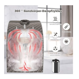 Φορητή Αναδιπλούμενη Σάουνα Ατμού με Ολόσωμη Καμπίνα 3 Lt 78 x 87 x... Φορητή Αναδιπλούμενη Σάουνα Ατμού με Ολόσωμη Καμπίνα 3 Lt 78 x 87 x...