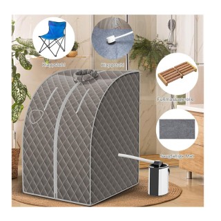 Φορητή Αναδιπλούμενη Σάουνα Ατμού με Ολόσωμη Καμπίνα 3 Lt 78 x 87 x... Φορητή Αναδιπλούμενη Σάουνα Ατμού με Ολόσωμη Καμπίνα 3 Lt 78 x 87 x...