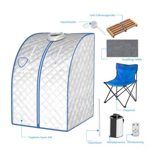 Φορητή Αναδιπλούμενη Σάουνα Ατμού με Ολόσωμη Καμπίνα 3 Lt 78 x 87 x... Φορητή Αναδιπλούμενη Σάουνα Ατμού με Ολόσωμη Καμπίνα 3 Lt 78 x 87 x...