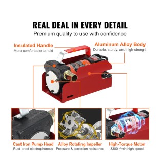 Φορητή Αντλία Μετάγγισης Καυσίμου 12V 37.8 Lt/min VEVOR C155W40LPM1... Φορητή Αντλία Μετάγγισης Καυσίμου 12V 37.8 Lt/min VEVOR C155W40LPM1...