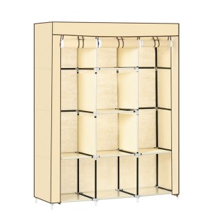 Φορητή Υφασμάτινη Ντουλάπα με Μεταλλικό Σκελετό 125 x 43 x 162.5 cm...