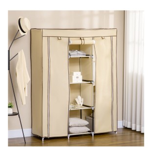 Φορητή Υφασμάτινη Ντουλάπα με Μεταλλικό Σκελετό 125 x 43 x 162.5 cm... Φορητή Υφασμάτινη Ντουλάπα με Μεταλλικό Σκελετό 125 x 43 x 162.5 cm...