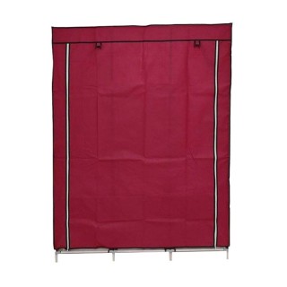Φορητή Υφασμάτινη Ντουλάπα με Μεταλλικό Σκελετό 130 x 45 x 170 cm Χ...