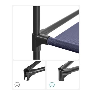 Φορητή Υφασμάτινη Ντουλάπα με Μεταλλικό Σκελετό Χρώματος Σκούρο Μπλ... Φορητή Υφασμάτινη Ντουλάπα με Μεταλλικό Σκελετό Χρώματος Σκούρο Μπλ...