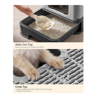 Φορητή Κλειστή Τουαλέτα Γάτας 54.3 x 42.5 x 37.8 cm Χρώματος Γκρι P... Φορητή Κλειστή Τουαλέτα Γάτας 54.3 x 42.5 x 37.8 cm Χρώματος Γκρι P...