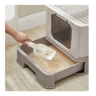 Φορητή Κλειστή Τουαλέτα Γάτας 54.3 x 42.5 x 37.8 cm Χρώματος Taupe ... Φορητή Κλειστή Τουαλέτα Γάτας 54.3 x 42.5 x 37.8 cm Χρώματος Taupe ...