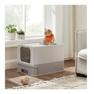 Φορητή Κλειστή Τουαλέτα Γάτας 54.3 x 42.5 x 37.8 cm Χρώματος Taupe ... Φορητή Κλειστή Τουαλέτα Γάτας 54.3 x 42.5 x 37.8 cm Χρώματος Taupe ...