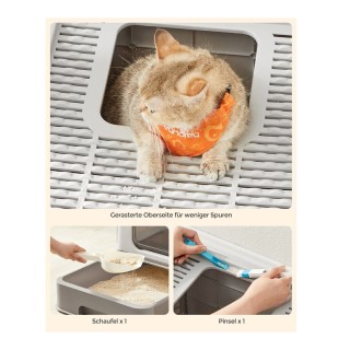 Φορητή Κλειστή Τουαλέτα Γάτας 54.3 x 42.5 x 37.8 cm Χρώματος Taupe ... Φορητή Κλειστή Τουαλέτα Γάτας 54.3 x 42.5 x 37.8 cm Χρώματος Taupe ...