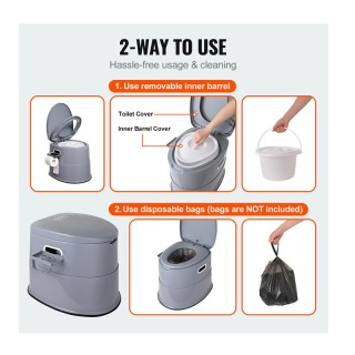 Φορητή Χημική Τουαλέτα 5 Lt 500 x 467 x 400 mm VEVOR MTSBXSMT300BBW... Φορητή Χημική Τουαλέτα 5 Lt 500 x 467 x 400 mm VEVOR MTSBXSMT300BBW...