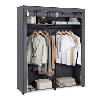 Φορητή Υφασμάτινη Ντουλάπα με Μεταλλικό Σκελετό 140 x 43 x 174 cm S... Φορητή Υφασμάτινη Ντουλάπα με Μεταλλικό Σκελετό 140 x 43 x 174 cm S...