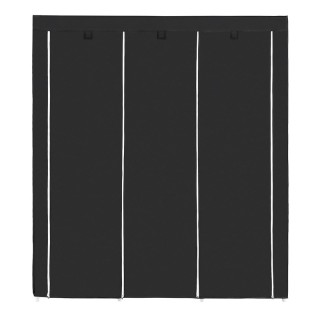 Φορητή Υφασμάτινη Ντουλάπα με Μεταλλικό Σκελετό Χρώματος Μαύρο 150 ... Φορητή Υφασμάτινη Ντουλάπα με Μεταλλικό Σκελετό Χρώματος Μαύρο 150 ...